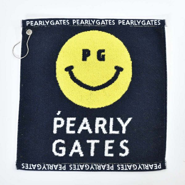 パーリーゲイツ PEARLY GATES メンズ レディース ユニセックス 【定番】PG SMILE＆ロゴ フック付きタオル (UNISEX) PAMG2ATF 詳細1