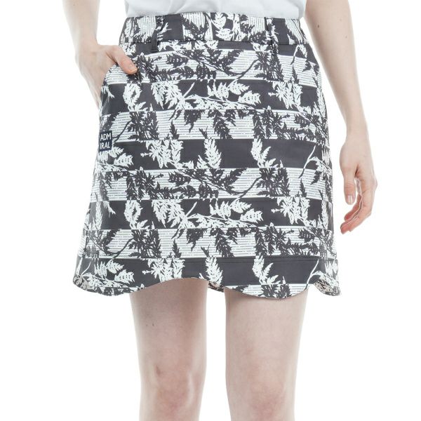 アドミラル ゴルフ Admiral GOLF レディース レディース 2WAYストレッチ スカラップヘム リーフ スカート ADLA332 詳細2