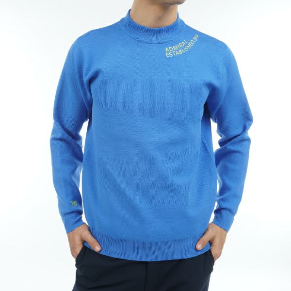 アドミラル ゴルフ Admiral GOLF メンズ メンズ ネックロゴ ポリエステル モックネックニット ADMA303 詳細1