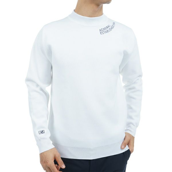 アドミラル ゴルフ Admiral GOLF メンズ メンズ ネックロゴ ポリエステル モックネックニット ADMA303 詳細2