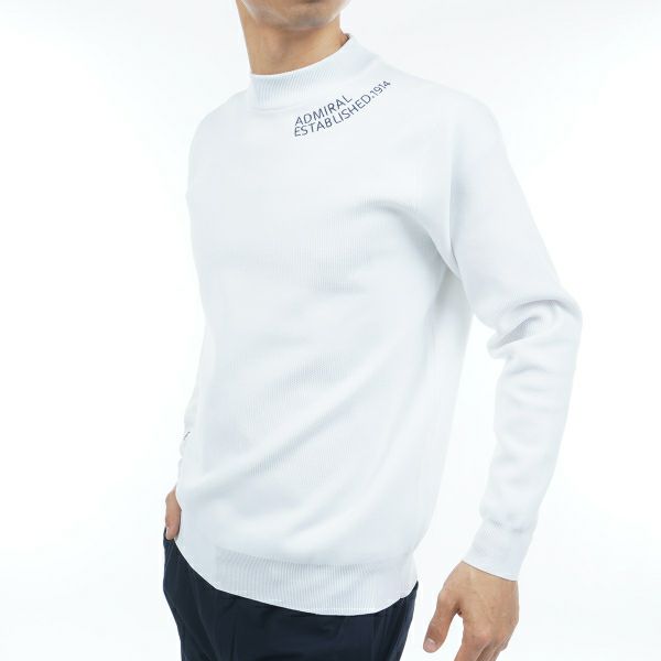 アドミラル ゴルフ Admiral GOLF メンズ メンズ ネックロゴ ポリエステル モックネックニット ADMA303 詳細6