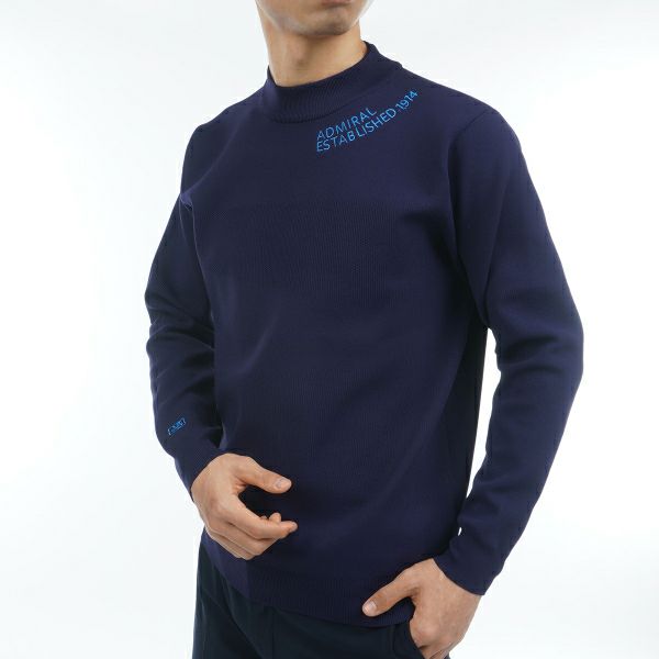 アドミラル ゴルフ Admiral GOLF メンズ メンズ ネックロゴ ポリエステル モックネックニット ADMA303 詳細8