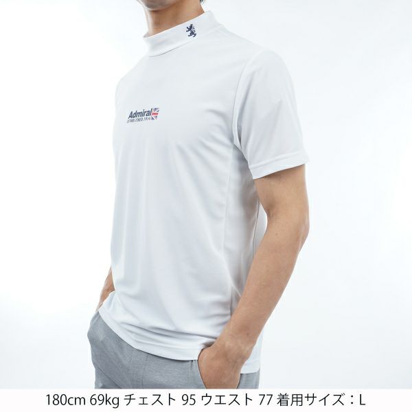 アドミラル ゴルフ Admiral GOLF メンズ メンズ ベーシックフロントロゴ モックネックシャツ ADMA313 詳細12
