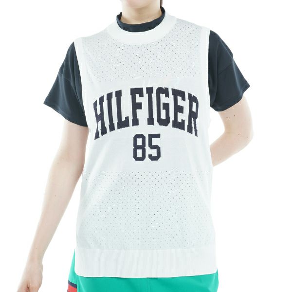 トミー ヒルフィガー ゴルフ Tommy Hilfiger Golf レディース レディース バスケットメッシュ ニットベスト THLA303 詳細2