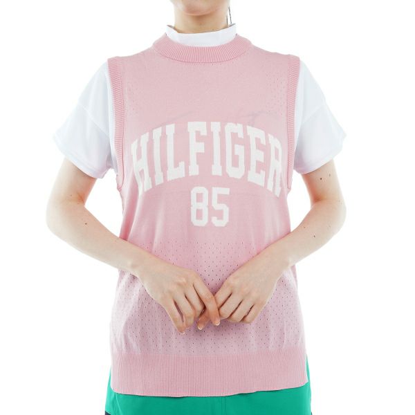 トミー ヒルフィガー ゴルフ Tommy Hilfiger Golf レディース レディース バスケットメッシュ ニットベスト THLA303 詳細4