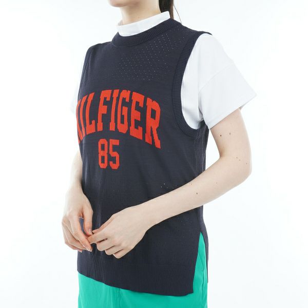 トミー ヒルフィガー ゴルフ Tommy Hilfiger Golf レディース レディース バスケットメッシュ ニットベスト THLA303 詳細5