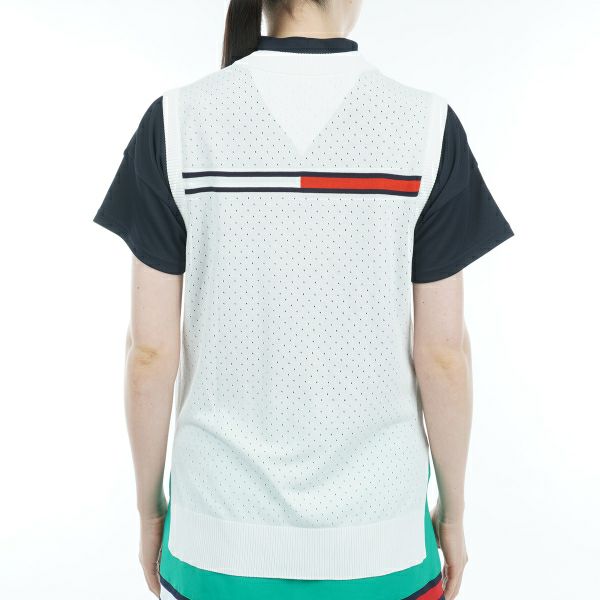 トミー ヒルフィガー ゴルフ Tommy Hilfiger Golf レディース レディース バスケットメッシュ ニットベスト THLA303 詳細8