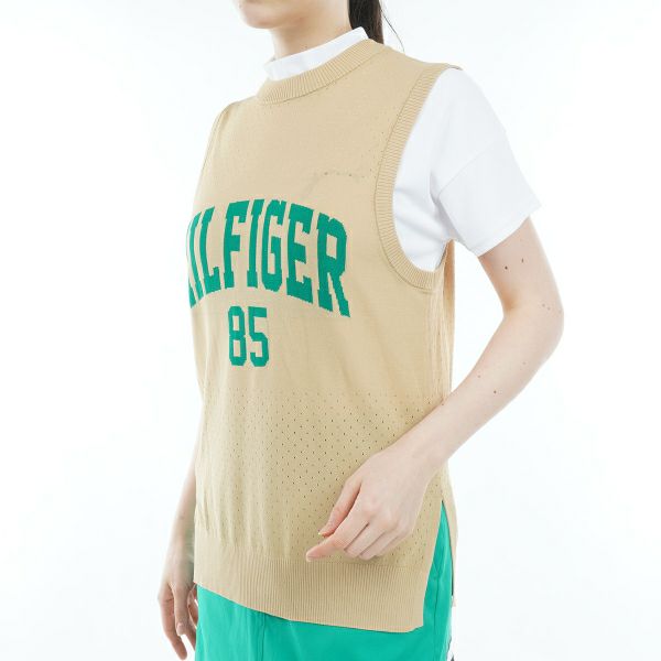 トミー ヒルフィガー ゴルフ Tommy Hilfiger Golf レディース レディース バスケットメッシュ ニットベスト THLA303 詳細9