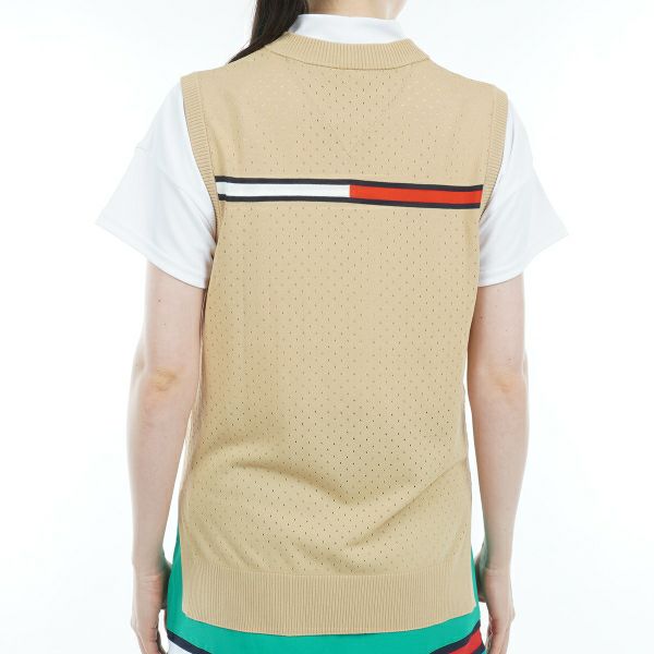 トミー ヒルフィガー ゴルフ Tommy Hilfiger Golf レディース レディース バスケットメッシュ ニットベスト THLA303 詳細10