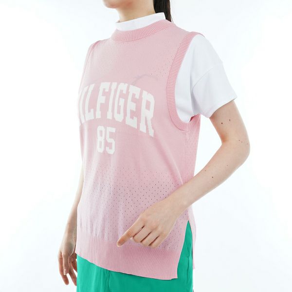 トミー ヒルフィガー ゴルフ Tommy Hilfiger Golf レディース レディース バスケットメッシュ ニットベスト THLA303 詳細11