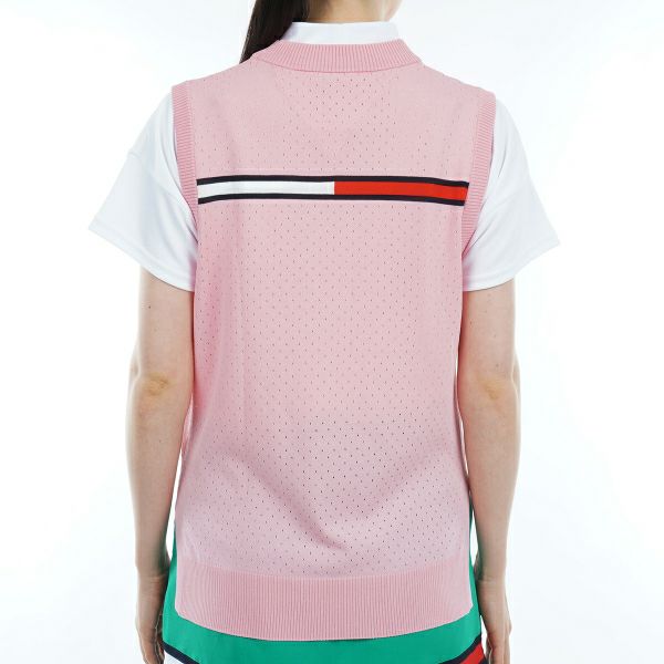 トミー ヒルフィガー ゴルフ Tommy Hilfiger Golf レディース レディース バスケットメッシュ ニットベスト THLA303 詳細12