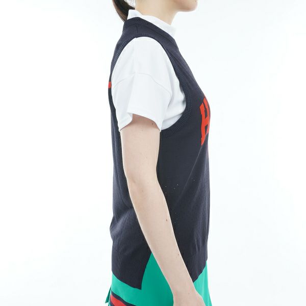 トミー ヒルフィガー ゴルフ Tommy Hilfiger Golf レディース レディース バスケットメッシュ ニットベスト THLA303 詳細14