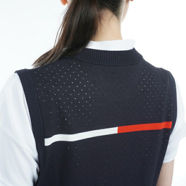 トミー ヒルフィガー ゴルフ Tommy Hilfiger Golf レディース レディース バスケットメッシュ ニットベスト THLA303 詳細15