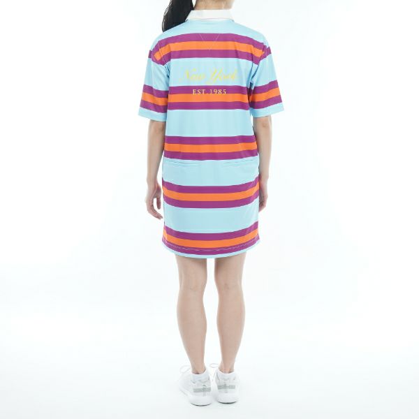 トミー ヒルフィガー ゴルフ Tommy Hilfiger Golf レディース レディース ラガーストライプシャツ ワンピース THLA304 詳細5