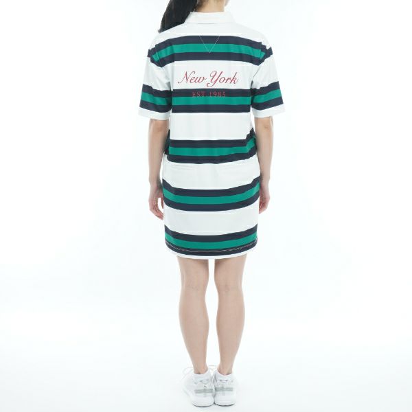 トミー ヒルフィガー ゴルフ Tommy Hilfiger Golf レディース レディース ラガーストライプシャツ ワンピース THLA304 詳細7