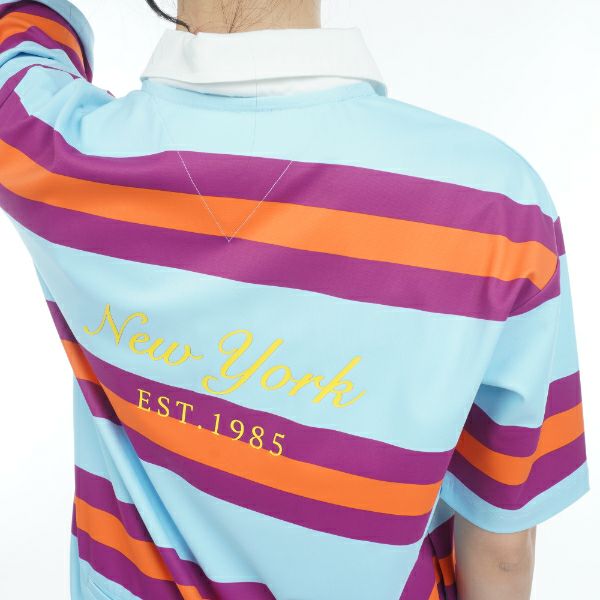 トミー ヒルフィガー ゴルフ Tommy Hilfiger Golf レディース レディース ラガーストライプシャツ ワンピース THLA304 詳細15