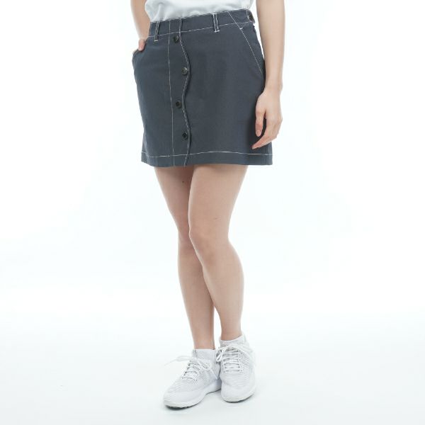 トミー ヒルフィガー ゴルフ Tommy Hilfiger Golf レディース レディース シャンブレー フロントボタンスカート THLA307 詳細6