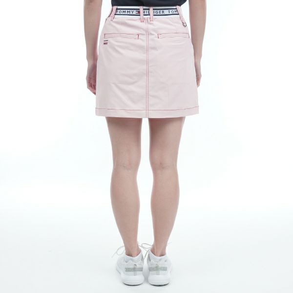 トミー ヒルフィガー ゴルフ Tommy Hilfiger Golf レディース レディース シャンブレー フロントボタンスカート THLA307 詳細9