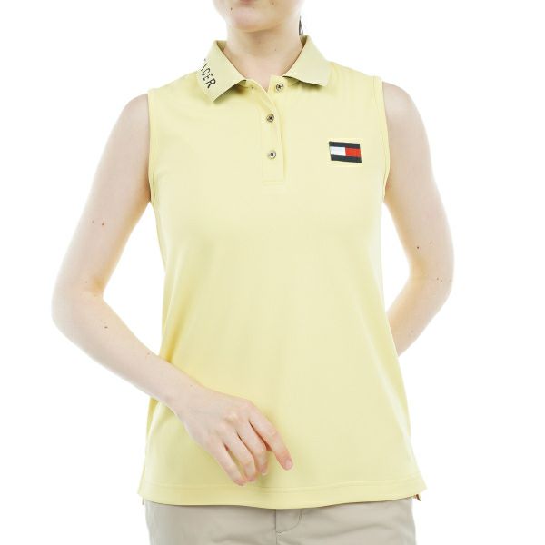 トミー ヒルフィガー ゴルフ Tommy Hilfiger Golf レディース レディース ロゴカラー ノースリーブポロシャツ THLA316 詳細1