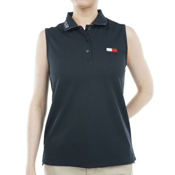 トミー ヒルフィガー ゴルフ Tommy Hilfiger Golf レディース レディース ロゴカラー ノースリーブポロシャツ THLA316 詳細3