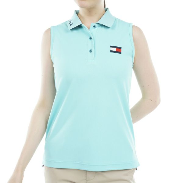 トミー ヒルフィガー ゴルフ Tommy Hilfiger Golf レディース レディース ロゴカラー ノースリーブポロシャツ THLA316 詳細5
