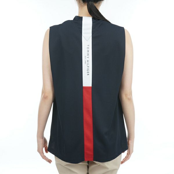 トミー ヒルフィガー ゴルフ Tommy Hilfiger Golf レディース レディース ショルダータック ノースリーブモックネックシャツ THLA324 詳細11