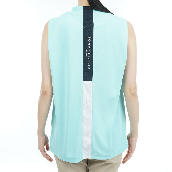 トミー ヒルフィガー ゴルフ Tommy Hilfiger Golf レディース レディース ショルダータック ノースリーブモックネックシャツ THLA324 詳細13