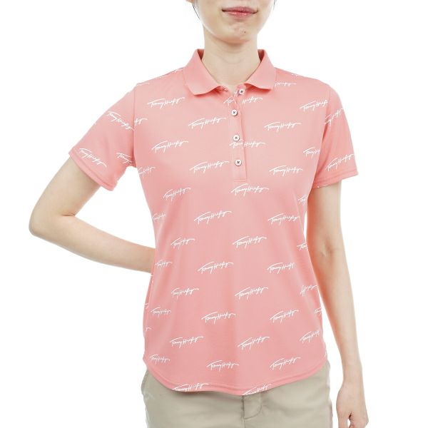 トミー ヒルフィガー ゴルフ Tommy Hilfiger Golf レディース レディース ロゴモノグラム ポロシャツ THLA325 詳細1