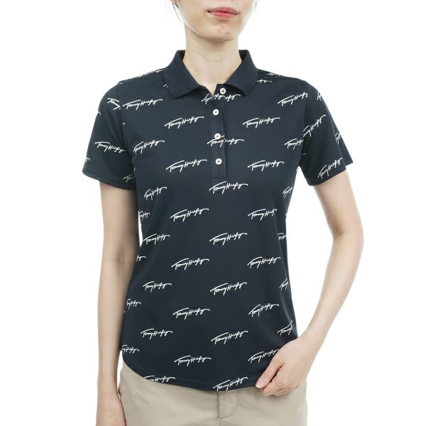 トミー ヒルフィガー ゴルフ Tommy Hilfiger Golf レディース レディース ロゴモノグラム ポロシャツ THLA325 詳細3