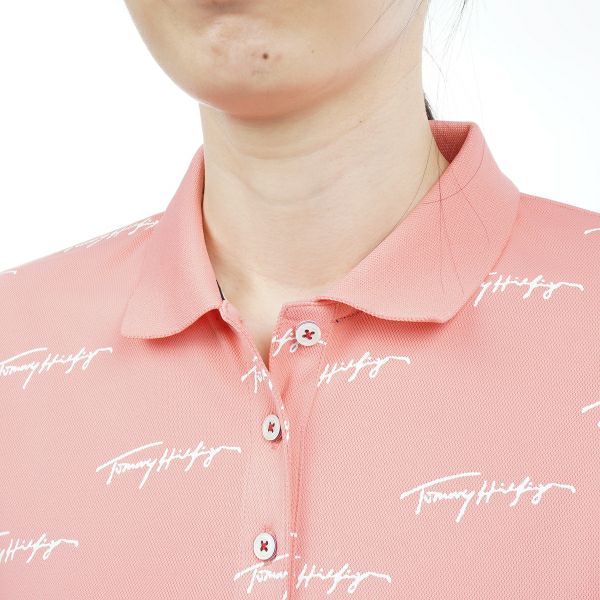 トミー ヒルフィガー ゴルフ Tommy Hilfiger Golf レディース レディース ロゴモノグラム ポロシャツ THLA325 詳細18