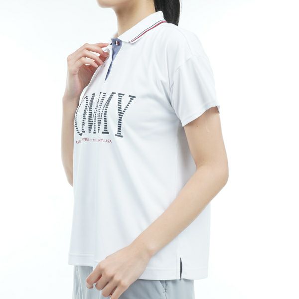 トミー ヒルフィガー ゴルフ Tommy Hilfiger Golf レディース レディース フロントロゴ リラックスシルエット ポロシャツ THLA329 詳細6