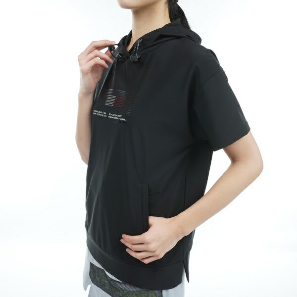 トミー ヒルフィガー ゴルフ Tommy Hilfiger Golf レディース レディース ブラインドロゴ フードプルオーバー THLA336 詳細5