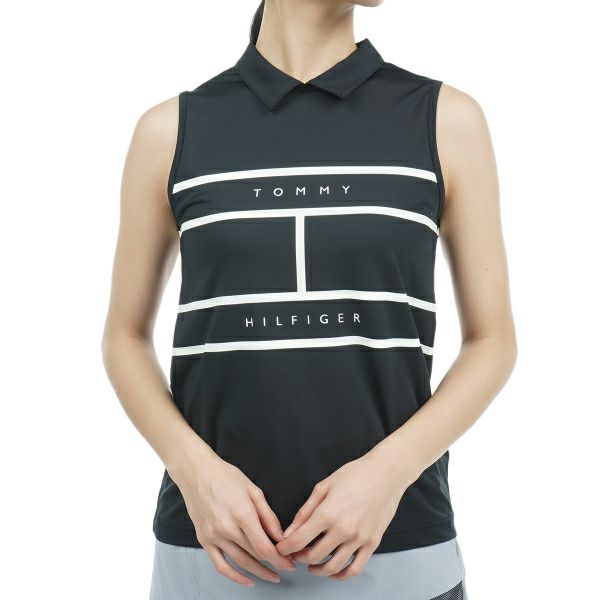 トミー ヒルフィガー ゴルフ Tommy Hilfiger Golf レディース レディース パネルフラッグ ノースリーブプルオーバー THLA339 詳細3