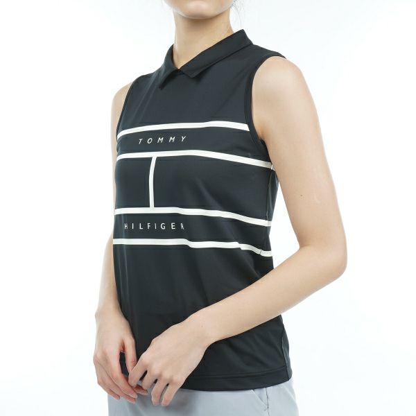 トミー ヒルフィガー ゴルフ Tommy Hilfiger Golf レディース レディース パネルフラッグ ノースリーブプルオーバー THLA339 詳細9