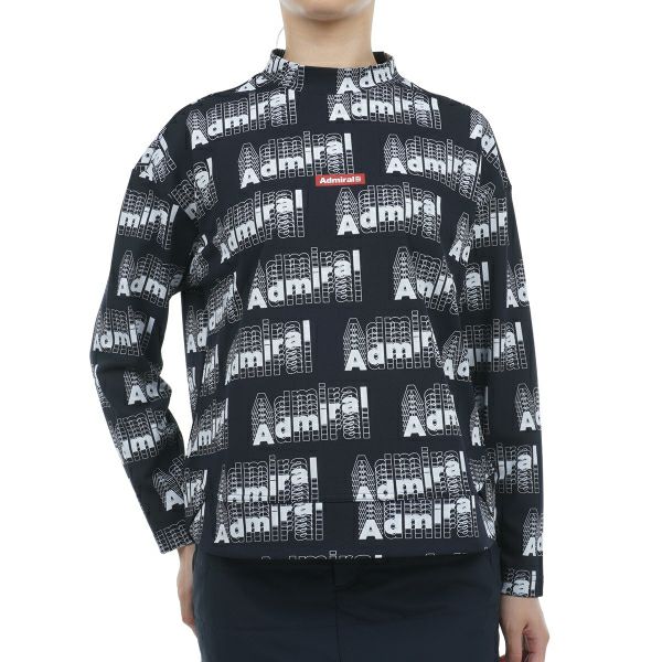 アドミラル ゴルフ Admiral GOLF レディース レディース モーションロゴ　ロングスリーブ　モックネックシャツ ADLA356 詳細1