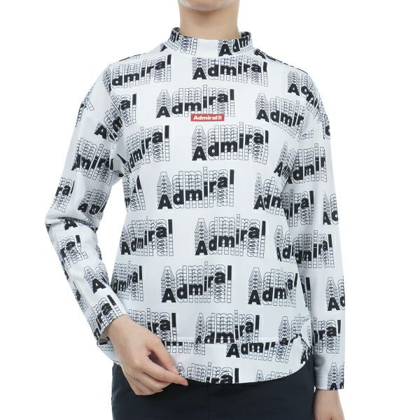 アドミラル ゴルフ Admiral GOLF レディース レディース モーションロゴ　ロングスリーブ　モックネックシャツ ADLA356 詳細2