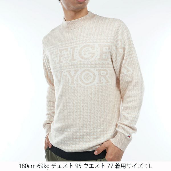 トミー ヒルフィガー ゴルフ Tommy Hilfiger Golf メンズ メンズハウンドトゥース クルーネックセーター THMA374 詳細4