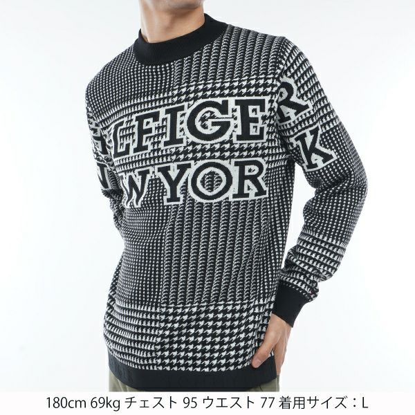 トミー ヒルフィガー ゴルフ Tommy Hilfiger Golf メンズ メンズハウンドトゥース クルーネックセーター THMA374 詳細6