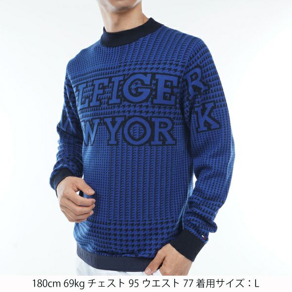 トミー ヒルフィガー ゴルフ Tommy Hilfiger Golf メンズ メンズハウンドトゥース クルーネックセーター THMA374 詳細8
