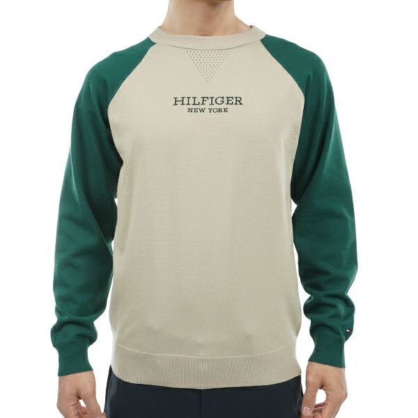 トミー ヒルフィガー ゴルフ Tommy Hilfiger Golf メンズ メンズ フロントロゴ クルーネックセーター THMA401 詳細1