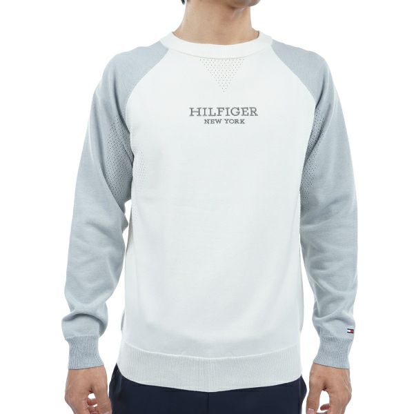 トミー ヒルフィガー ゴルフ Tommy Hilfiger Golf メンズ メンズ フロントロゴ クルーネックセーター THMA401 詳細2