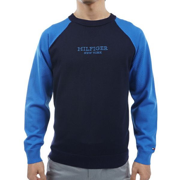 トミー ヒルフィガー ゴルフ Tommy Hilfiger Golf メンズ メンズ フロントロゴ クルーネックセーター THMA401 詳細4
