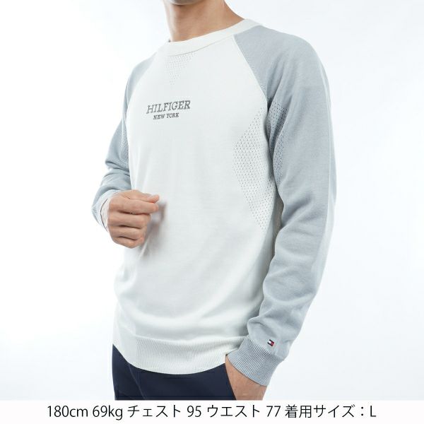 トミー ヒルフィガー ゴルフ Tommy Hilfiger Golf メンズ メンズ フロントロゴ クルーネックセーター THMA401 詳細7