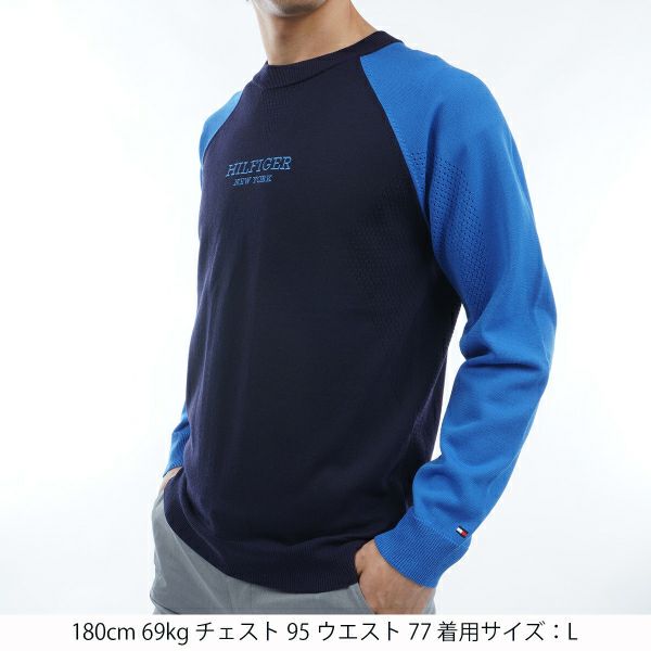 トミー ヒルフィガー ゴルフ Tommy Hilfiger Golf メンズ メンズ フロントロゴ クルーネックセーター THMA401 詳細11