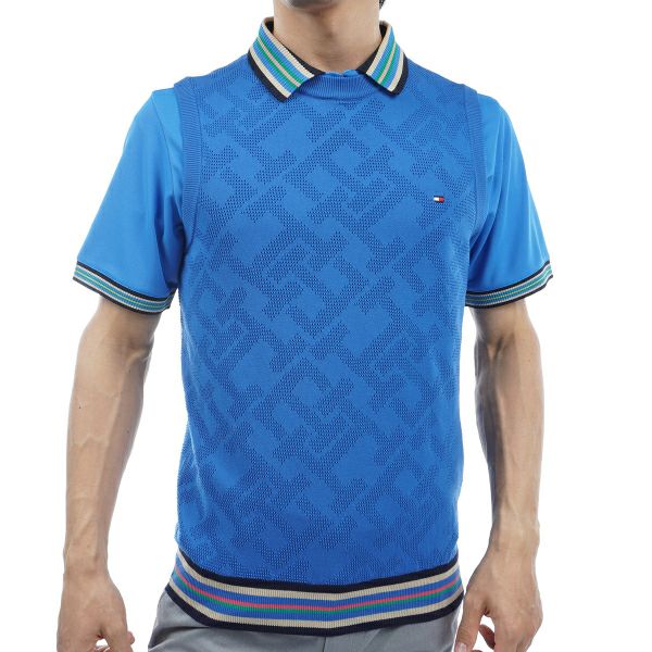 トミー ヒルフィガー ゴルフ Tommy Hilfiger Golf メンズ メンズ THモノグラム クルーネックベスト THMA402 詳細4