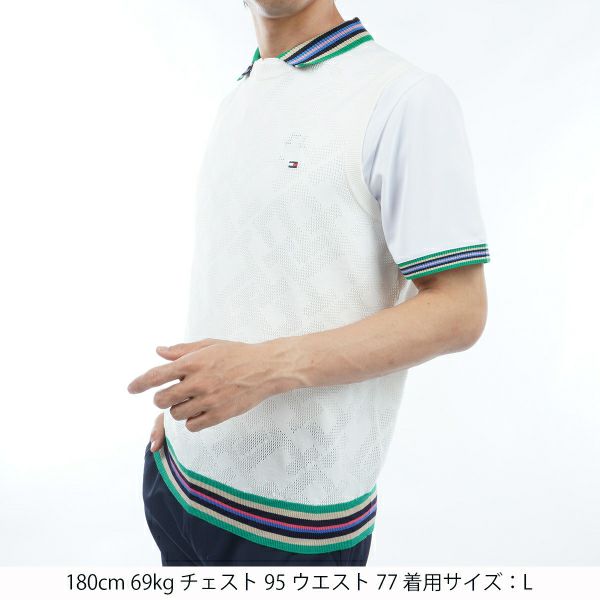 トミー ヒルフィガー ゴルフ Tommy Hilfiger Golf メンズ メンズ THモノグラム クルーネックベスト THMA402 詳細7