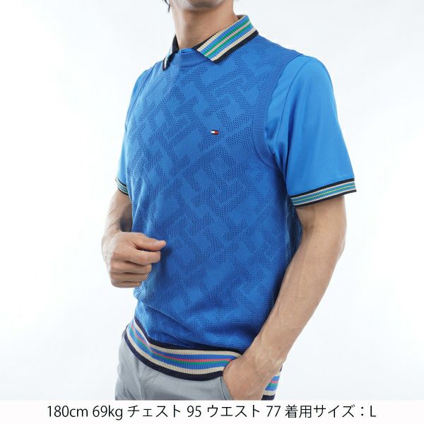 トミー ヒルフィガー ゴルフ Tommy Hilfiger Golf メンズ メンズ THモノグラム クルーネックベスト THMA402 詳細11