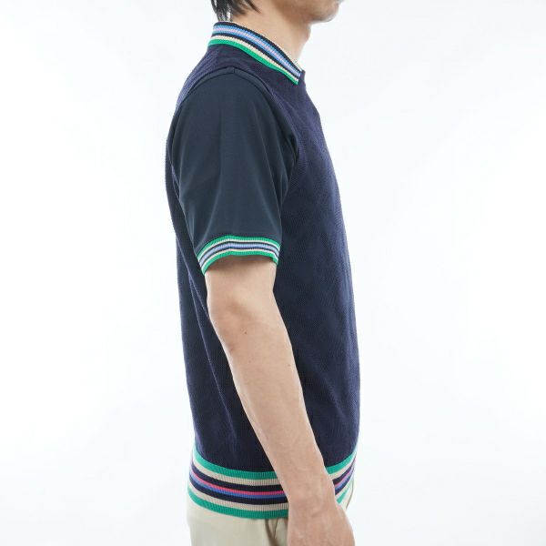 トミー ヒルフィガー ゴルフ Tommy Hilfiger Golf メンズ メンズ THモノグラム クルーネックベスト THMA402 詳細14