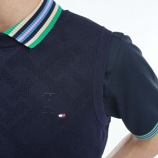 トミー ヒルフィガー ゴルフ Tommy Hilfiger Golf メンズ メンズ THモノグラム クルーネックベスト THMA402 詳細18