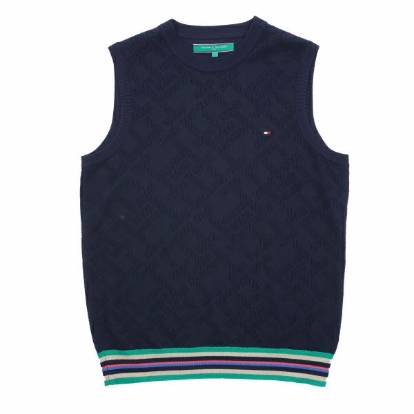 トミー ヒルフィガー ゴルフ Tommy Hilfiger Golf メンズ メンズ THモノグラム クルーネックベスト THMA402 詳細21